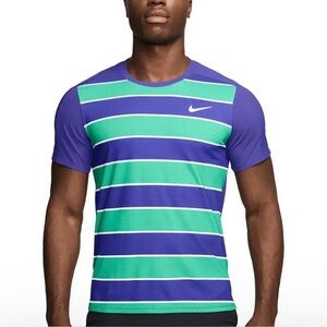 Nike ADV Flyknit Nikecourt Tennis Pickleball Gym work out T shirt L men’s slim